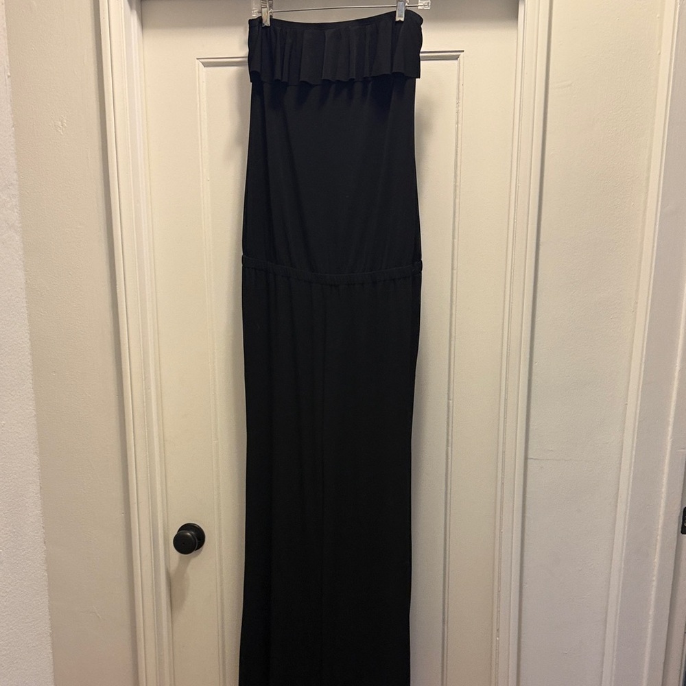 Chic Black Strapless Jumpsuit